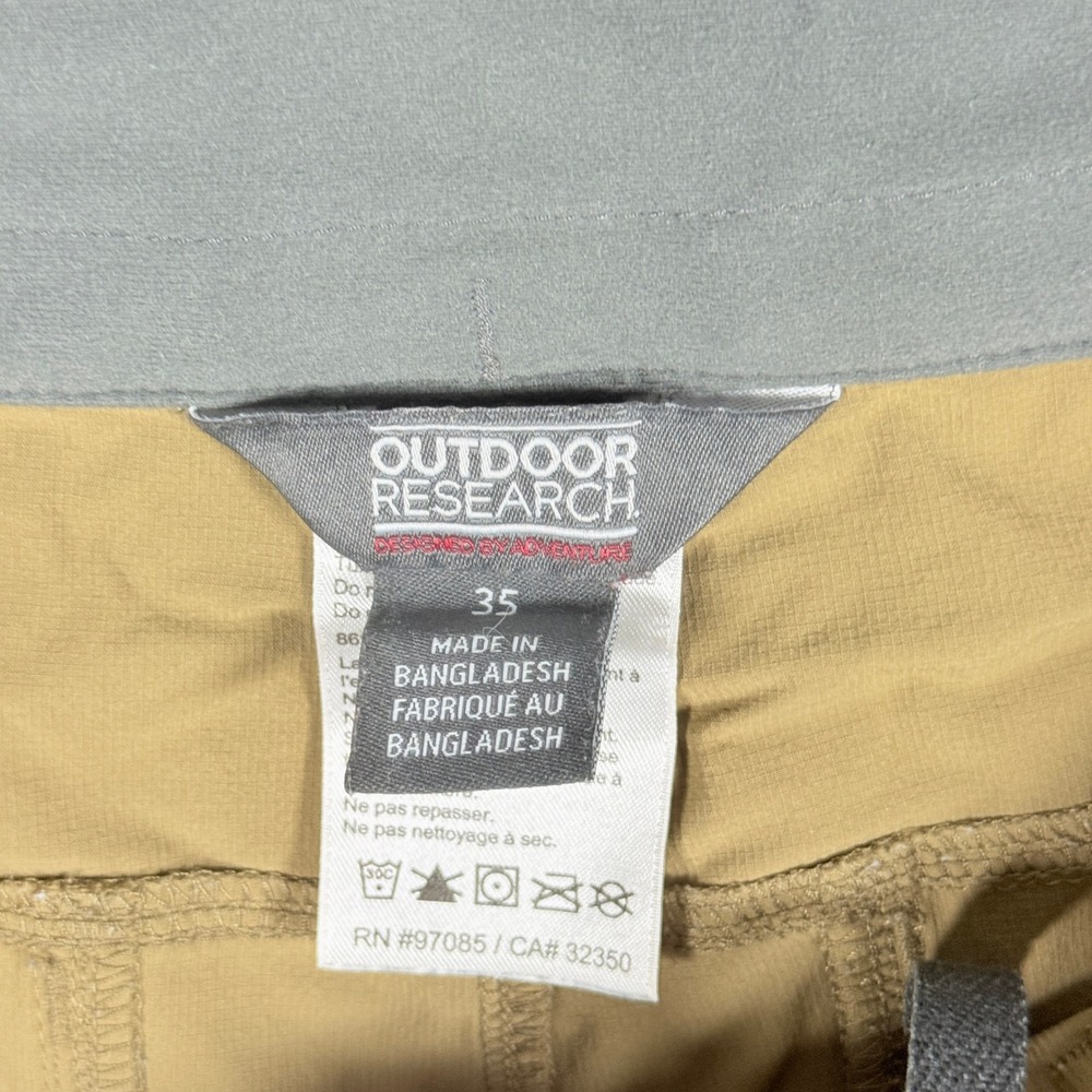 Outdoor Research Mens 35 Ferrosi Shorts 10" Inseam Tan Hiking Cargo - Picture 4 of 12